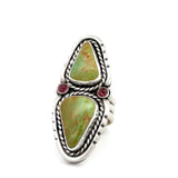 Turquoise & Tourmaline Statement Ring - Size 9-9.25