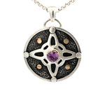 Alexandrite Necklace-Pendant 14K Gold + Sterling Silver