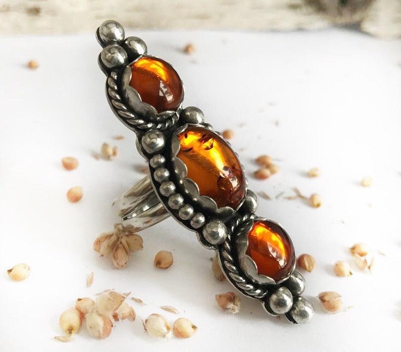 Amber Statement Ring