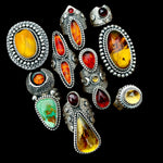 Amber Statement Ring Size 8.75-9