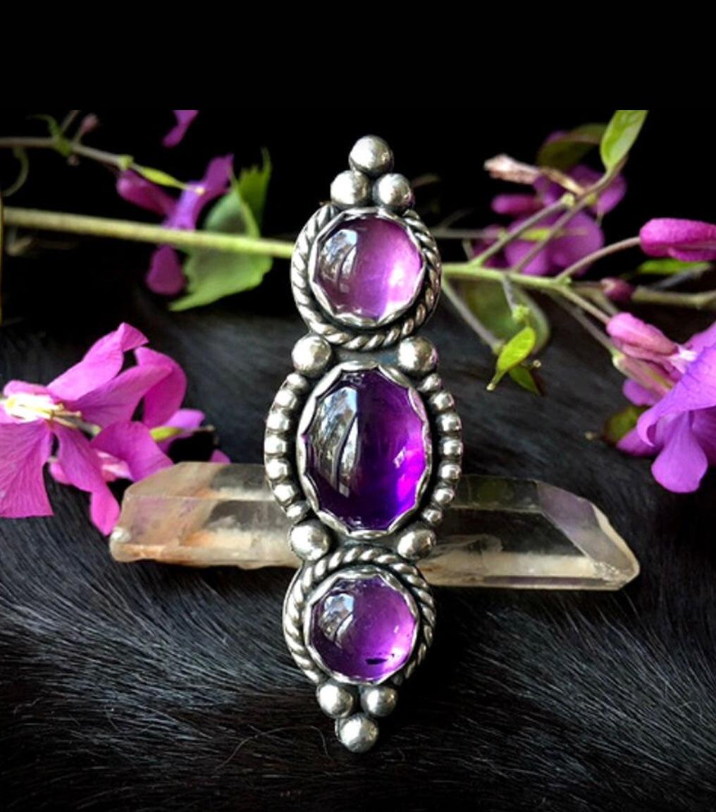 Amethyst Statement Ring