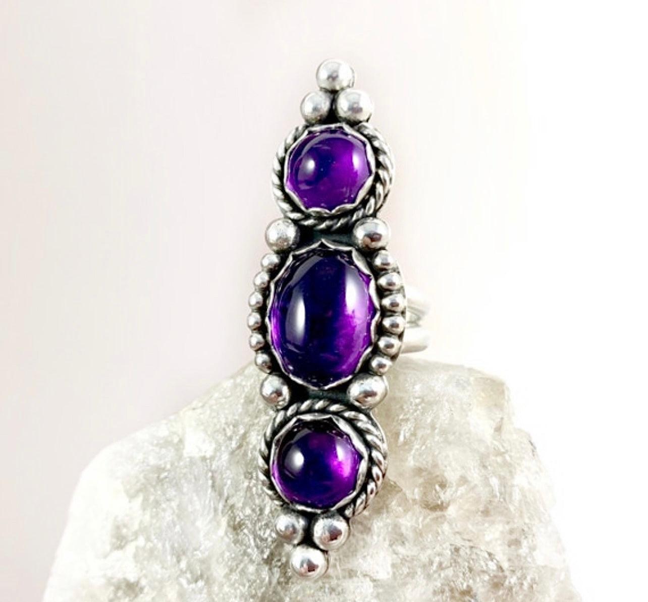 Amethyst Statement Ring