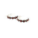 Coral Hoop Earrings