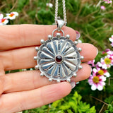 Garnet Concho Necklace