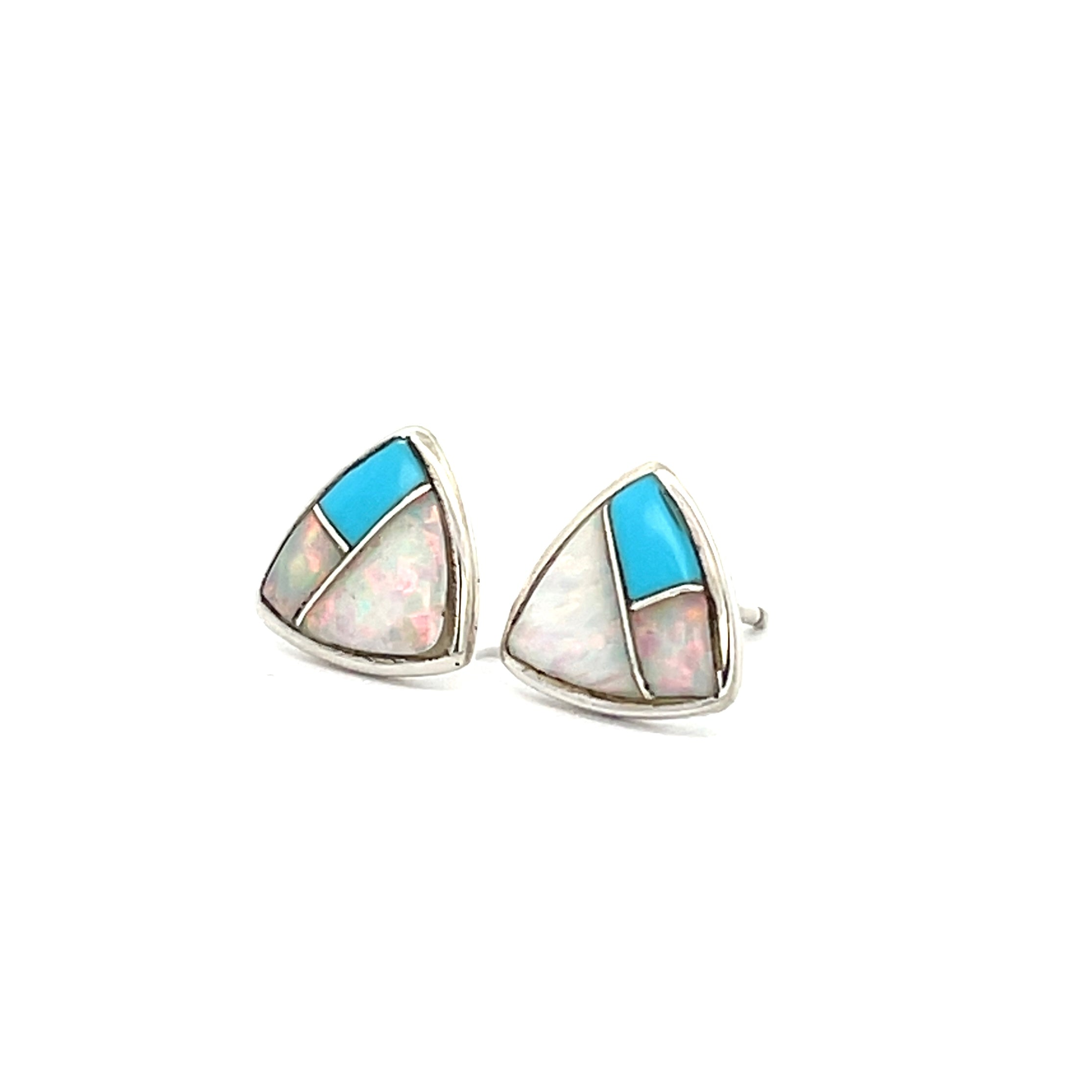 Opal Turquoise inlay Stud Earrings