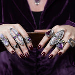 Purple Spiny Oyster Ring Size 8.75