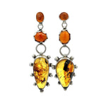 RESERVED! Amber Garnet Tourmaline Mismatch Earrings II