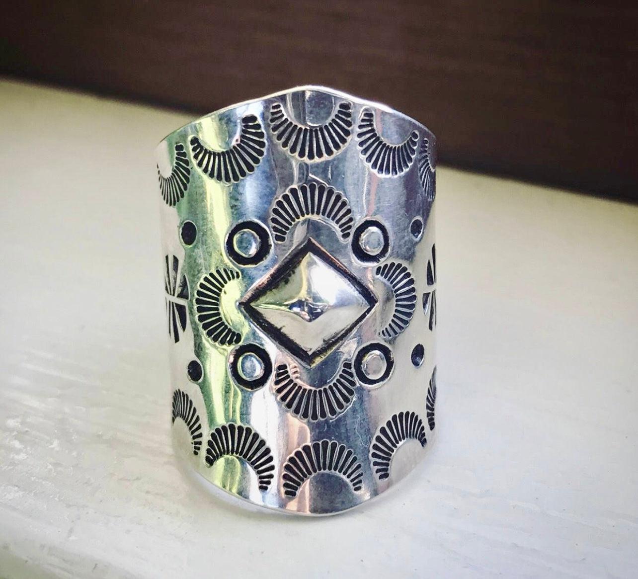 Sterling Silver Shield Maiden Ring I