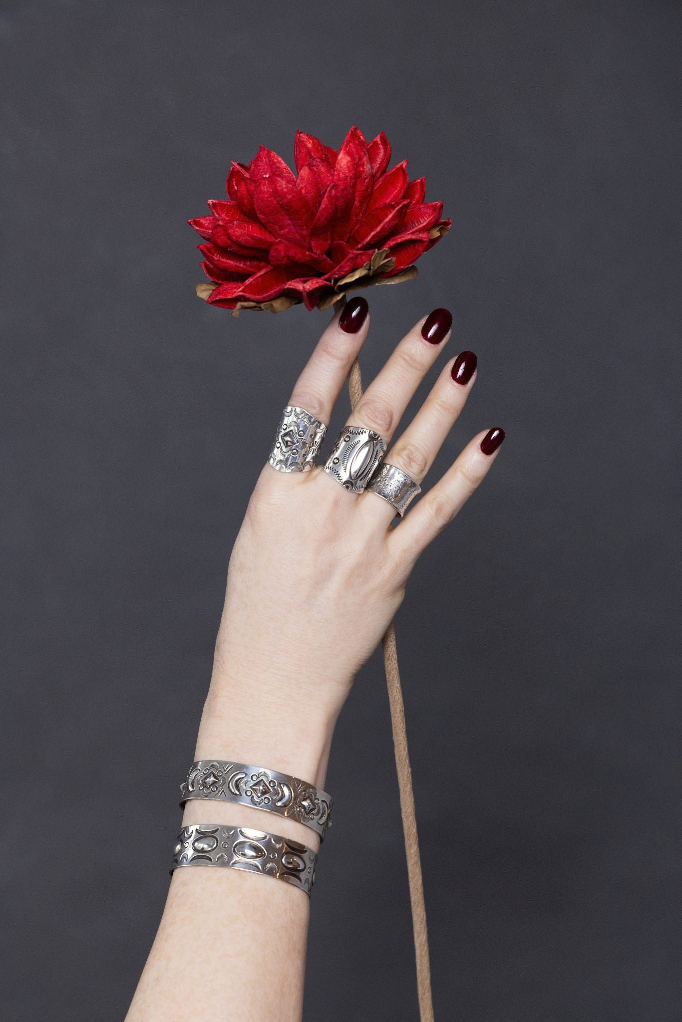 Sterling Silver Shield Maiden Ring I