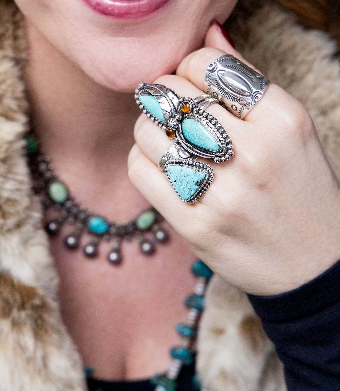 Sterling Silver Shield Maiden Ring III