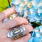 Sterling Silver Shield Maiden Ring IV