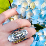 Sterling Silver Shield Maiden Ring IV