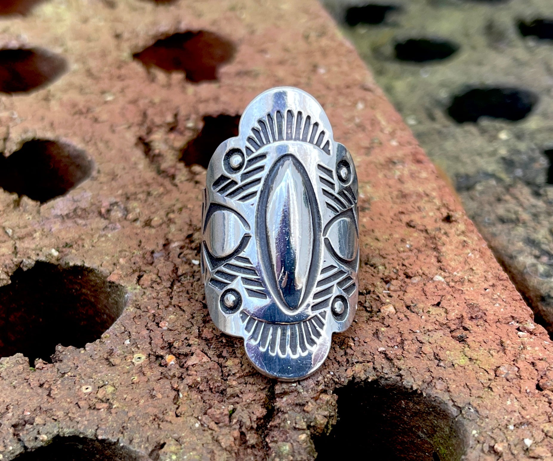Sterling Silver Shield Maiden Ring IV