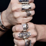 Sterling Silver Shield Maiden Ring IV