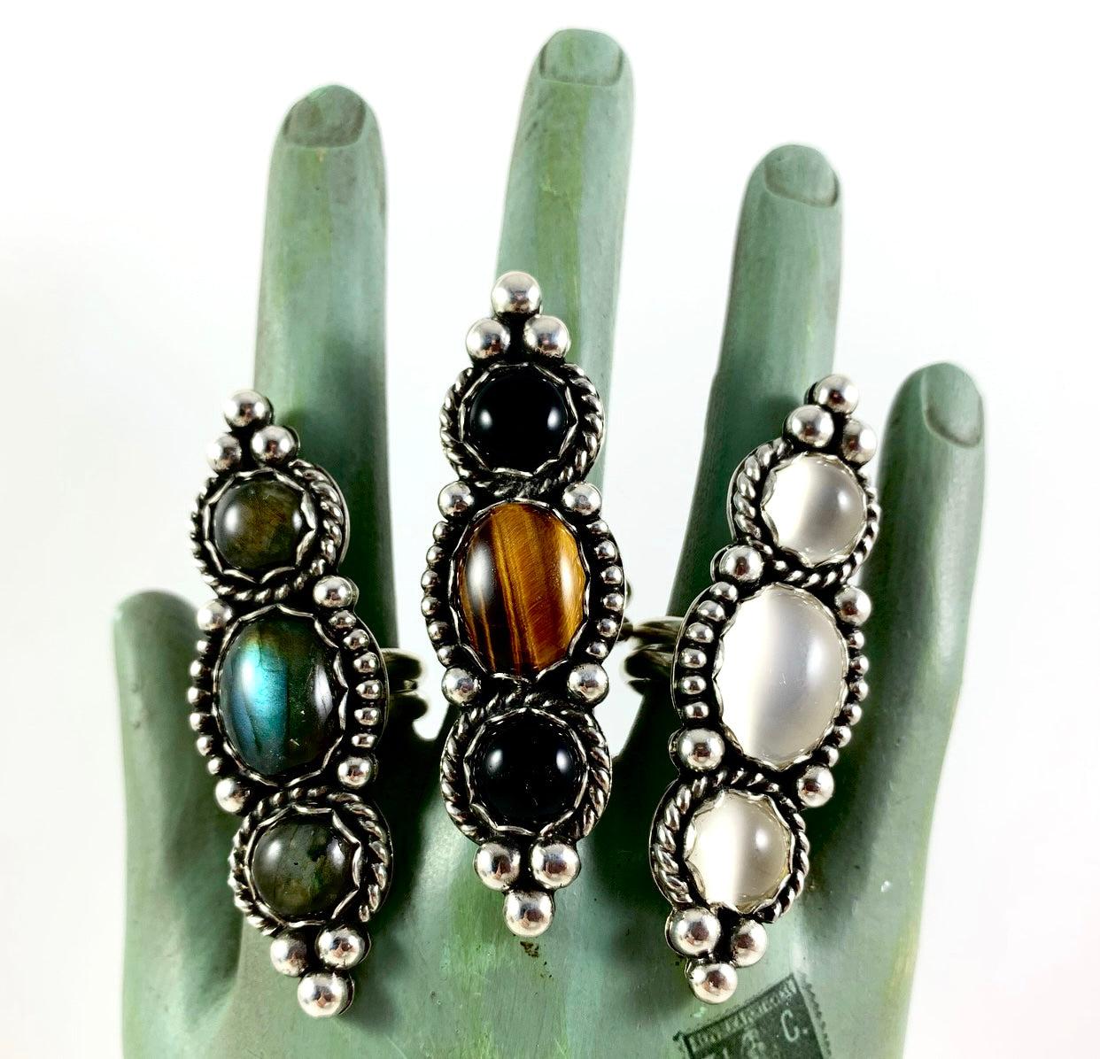 Tigers-Eye Onyx Statement Ring