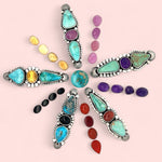 Turquoise Amethyst Statement Ring Size 9
