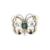 Turquoise Butterfly Brooch Pin