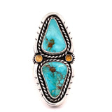 Turquoise Citrine Ring Size 8.5