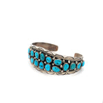 Turquoise Cluster Cuff Bracelet