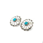 Turquoise Concho Earrings
