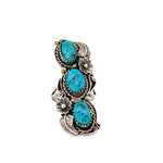 Turquoise Nugget Statement Ring Size 6.5