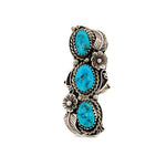 Turquoise Nugget Statement Ring Size 6.5