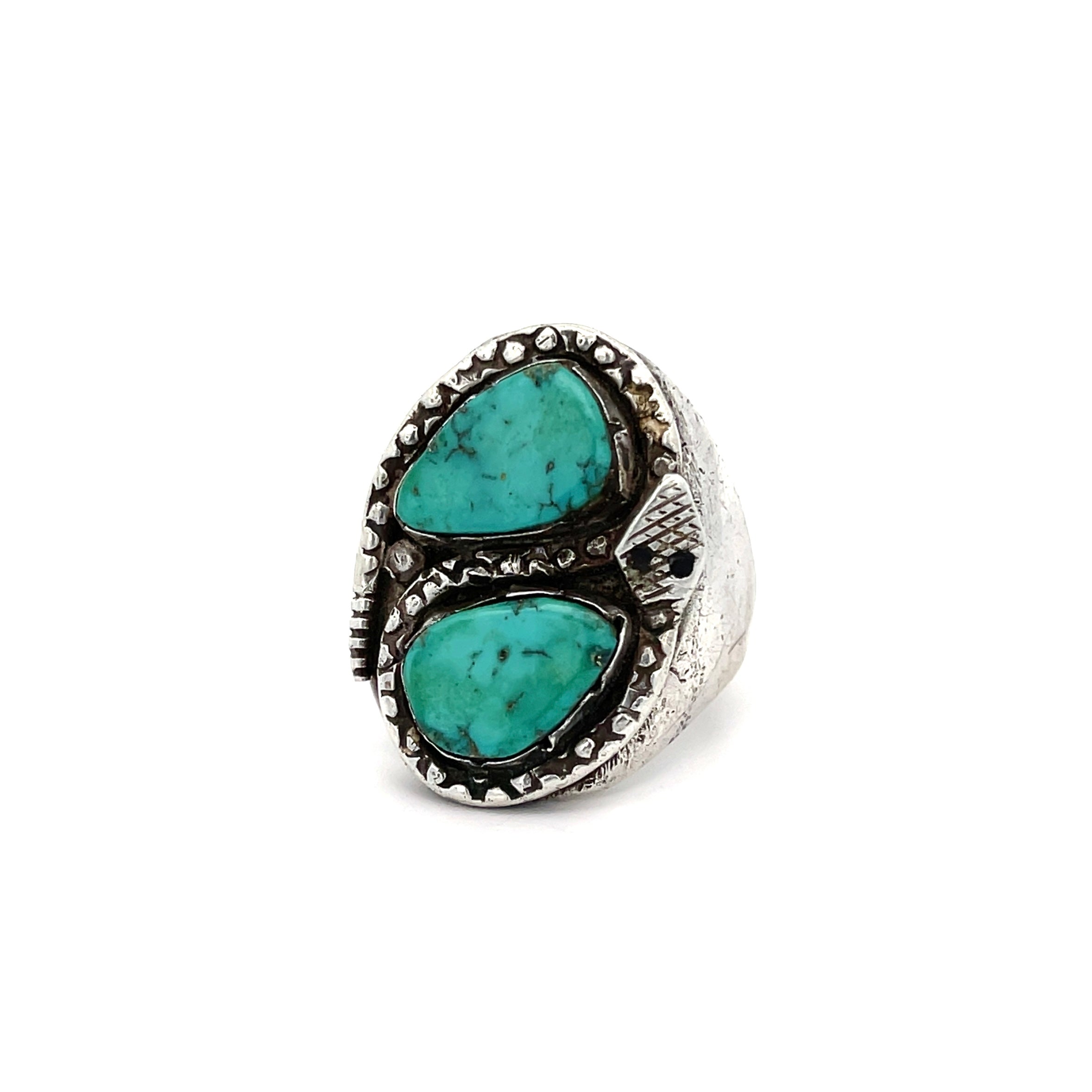 Turquoise Snake Ring Size 10.5