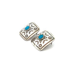 Turquoise Stamped Earrings