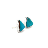 Turquoise Triangle Stud Earrings