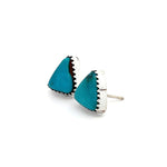 Turquoise Triangle Stud Earrings