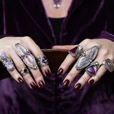 Wampum Amethyst Priestess Ring Size 7