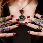 Wampum Amethyst Priestess Ring Size 7