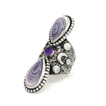 Wampum Amethyst Priestess Ring Size 7