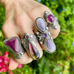 Wampum Amethyst Priestess Ring Size 7